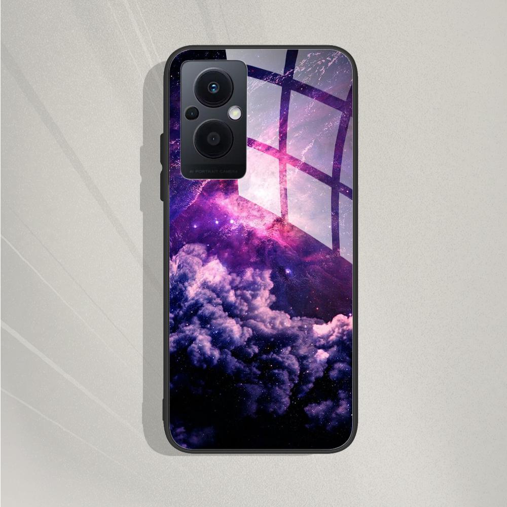 Per OPPO Reno 8 Lite 5G Custodia Cover Reno 7Lite Paraurti per Telefono Custodia in Vetro Temperato Per OPPO Reno7 Lite / Reno8 Lite Fundas Capa