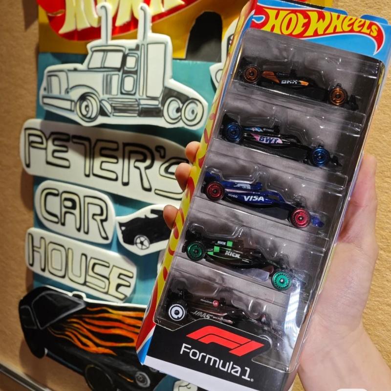 New Hot Wheel 1:64 Alloy Sports Car, Red Bull F1 Racing Car, Five Pack, Five Pack, Mclaren Simulation Toy Car Model Gift Toys