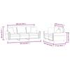 2 Piece Sofa Set with Cushions Yellow Velvet