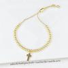 Classic Full Zirconia Cross Pendant Copper Bead Chain Adjustable Bracelet Fashion for Men Women Party Religious Jewelry Gift