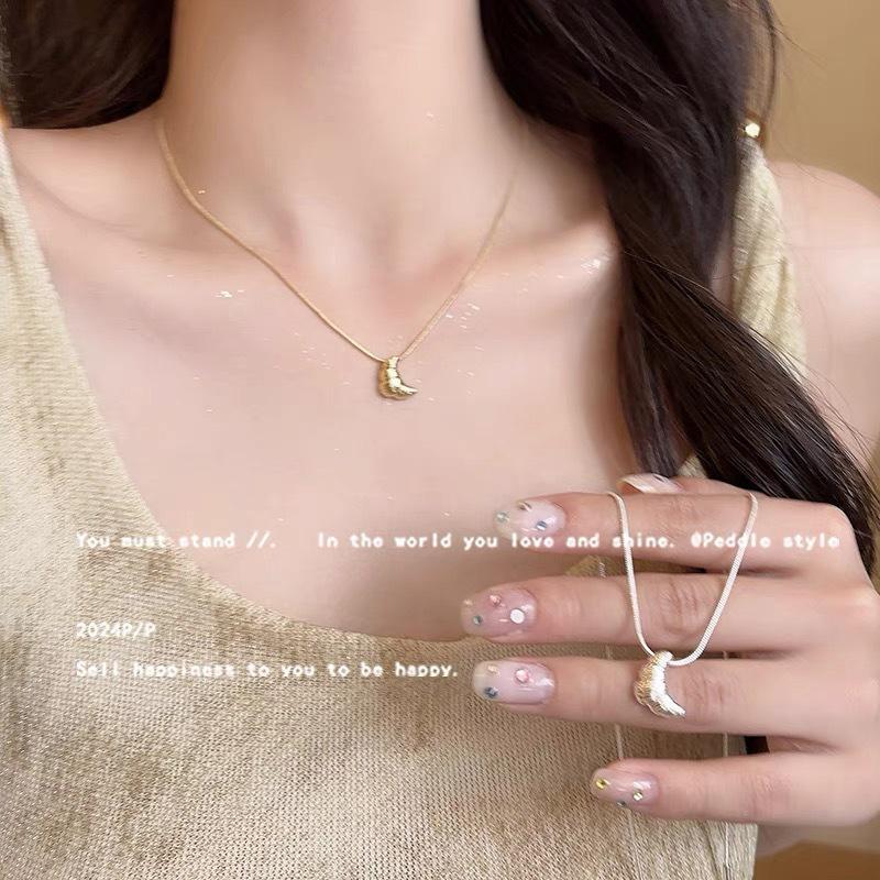 Elegante Collana con Perle d'Argento e Zaffiri - Catena per Clavicola Anti-Sbiadimento, Versatile per Donna