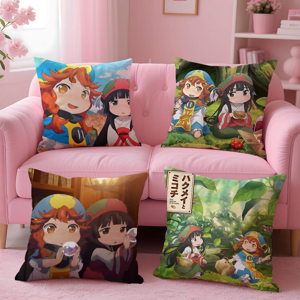 Hot Hhakumei to Mikochiing Cushion Cover Comfortable Durable Pillow Cover MultiScene for Home Office Car Sofa