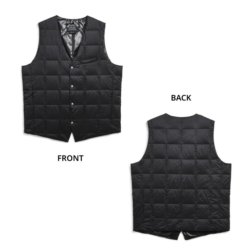 Taion Gilet 003A Men's V-Neck Button-Down