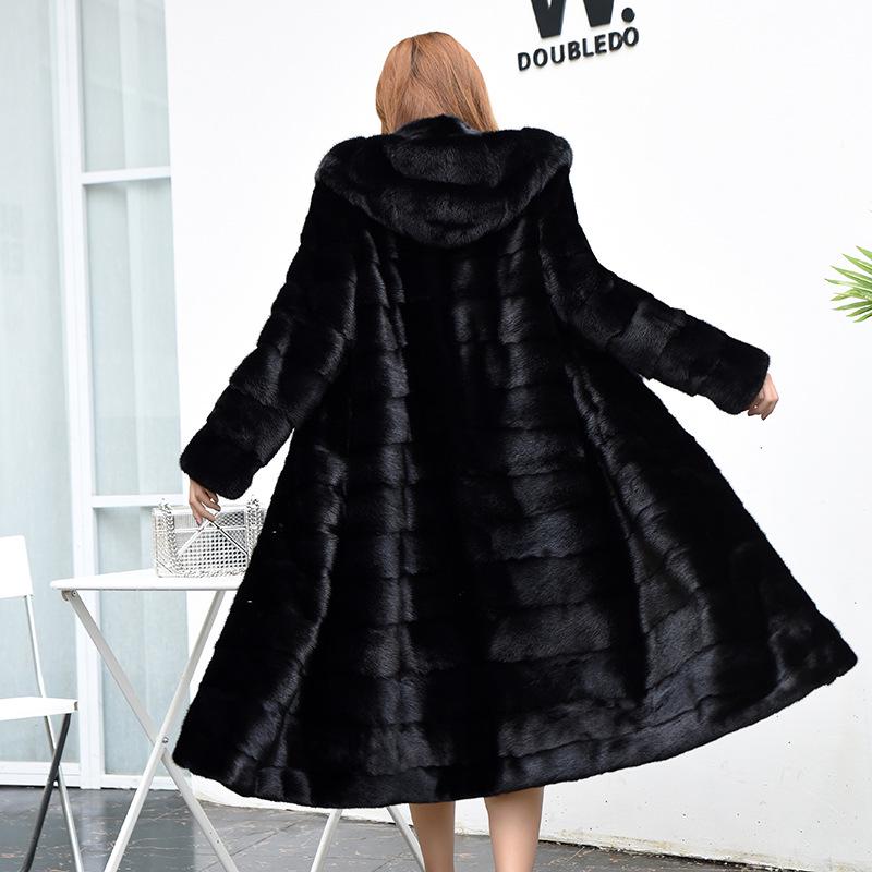 Women's Plus Size Faux Mink Fur Coat