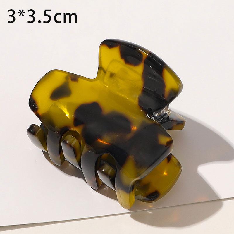 Sweet Small Mini Hair Claws Clip For Women Tortoiseshell Transparent Barrette Acrylic Geometric Hairpin Acetate Hair Accessories