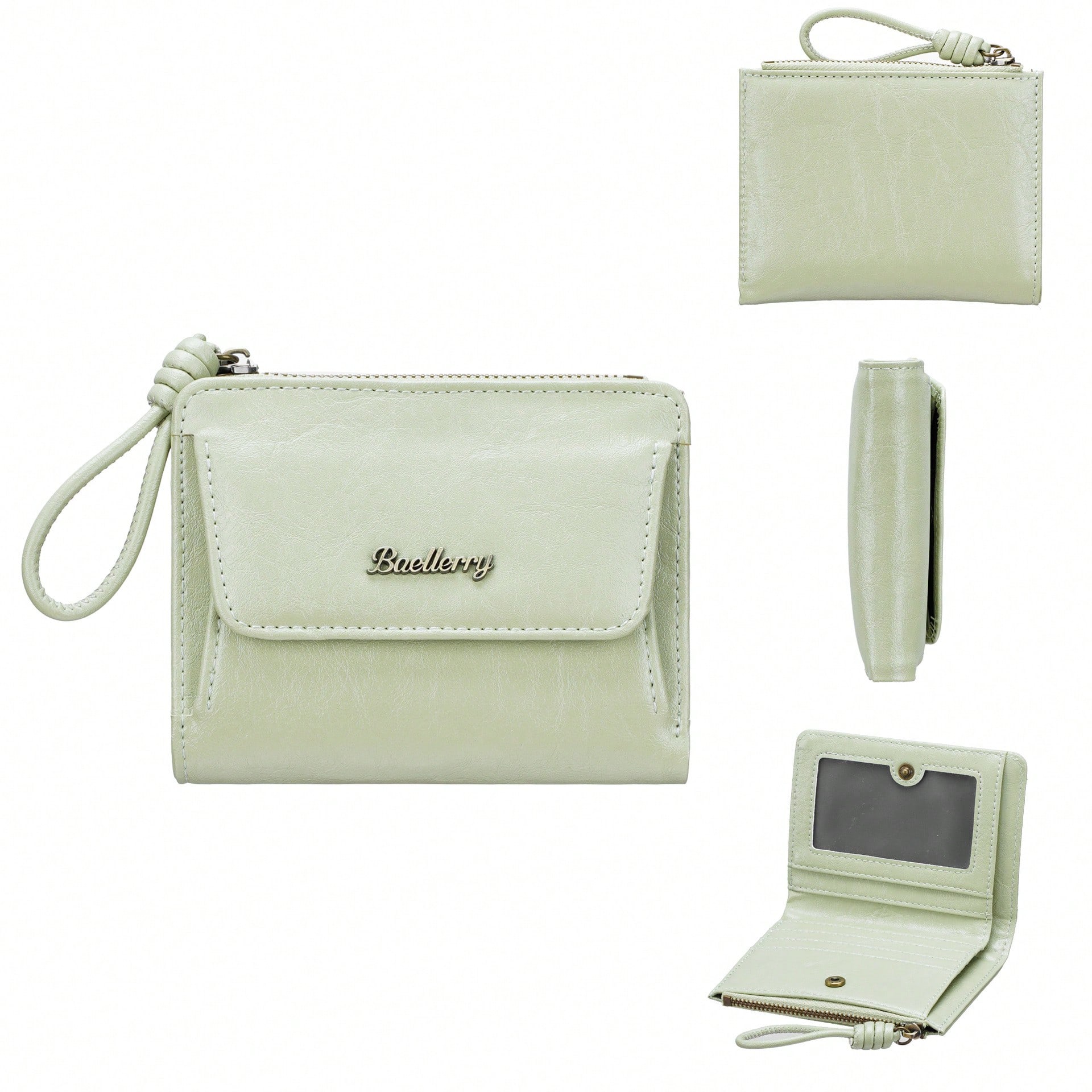Portefeuille Portefeuille Premium pour Femmes Sac à Cartes Petit Portefeuille Portefeuille à Fermeture Éclair Style 4 white