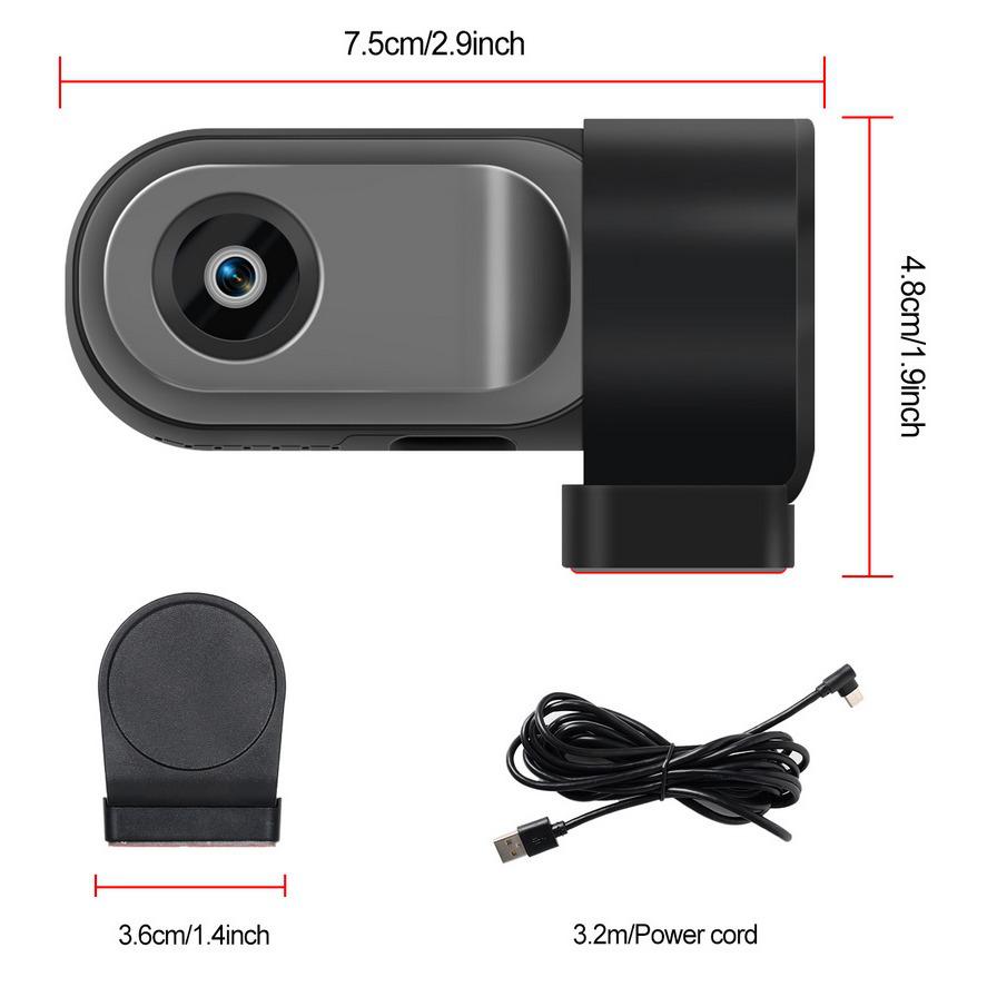 HD Night Vision USB Dash Cam with Large Screen for Android - No Installation Required
