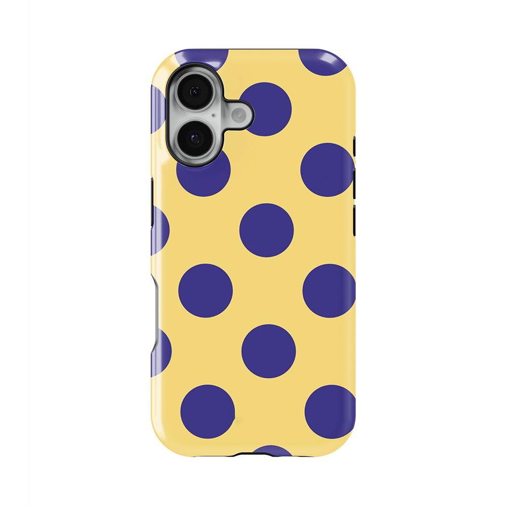 Luxury Clmj Pink Big Polka Dot Brown Phone Case for iPhone 17 16 15 14 13 12 11 X XS XR XSMAX Air Pro Max Plus Double-layer Back