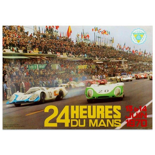 Solid Wood Frame 24 Hours Of Le Mans Original Race Car Poster Print On Canvas Wall Art Painting Picture For Living Room Home Decoration