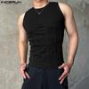 INCERUN Men Sleeveless Casual Fitted Gym Sport Tank Tops