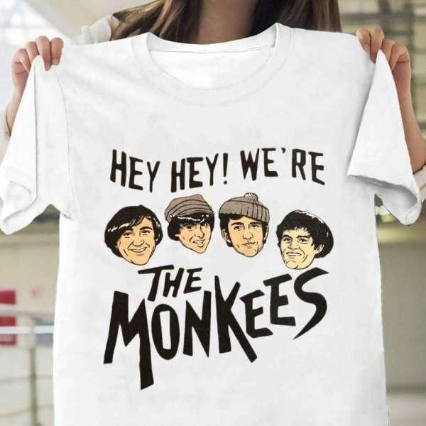 NEW The Monkees Band Members Heavy Cotton White T Shirt EN806 Unisex T-Shirt
