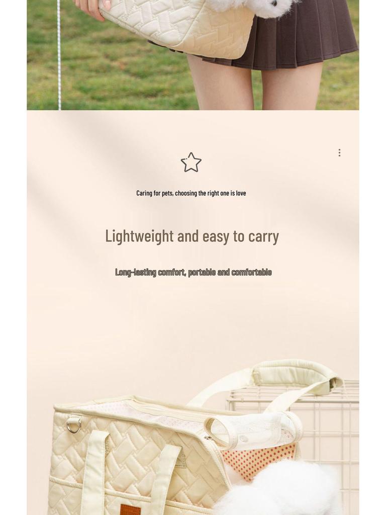 Portable Breathable Pet Carrier: Lightweight Canvas Crossbody for Cats & Small Dogs