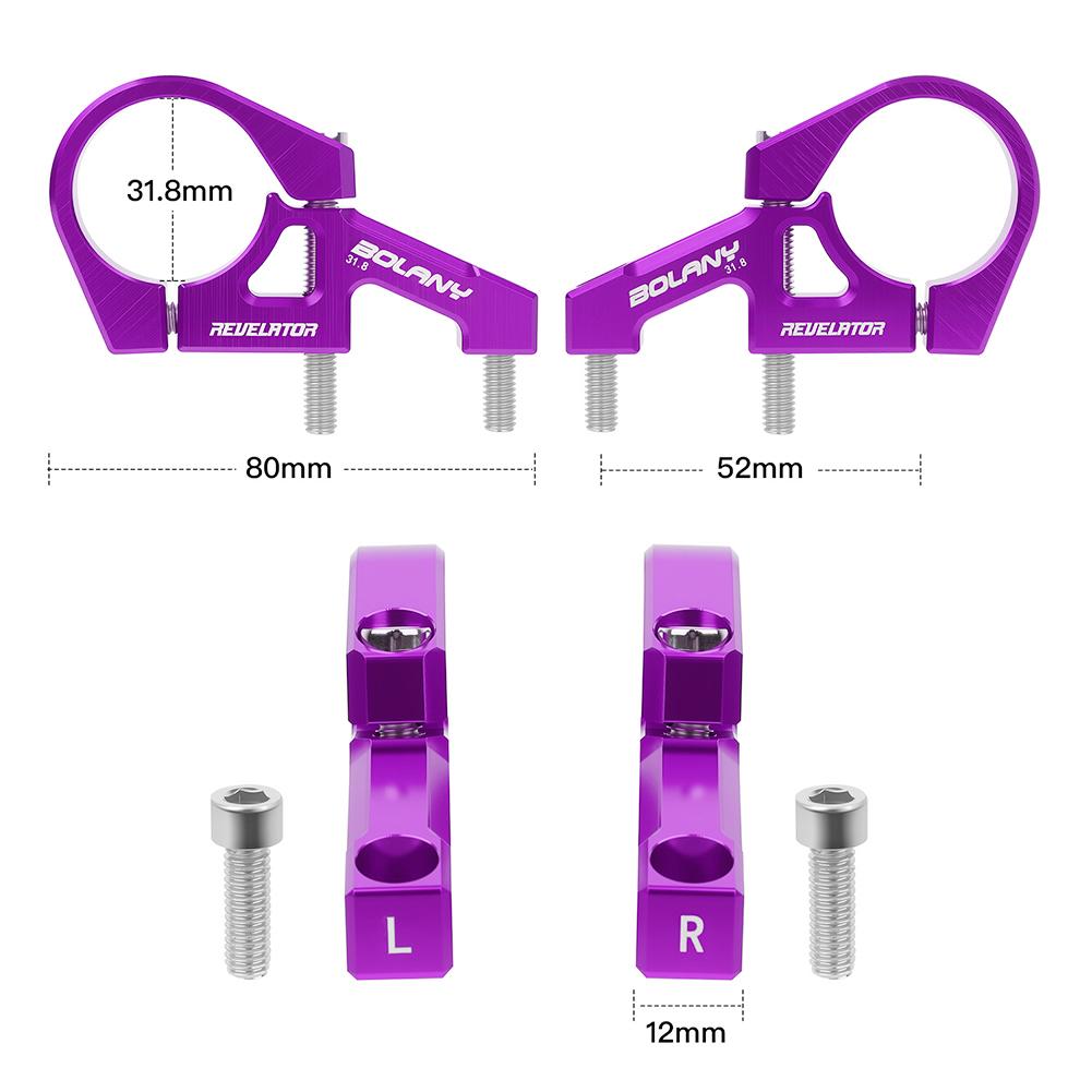 Aluminum Bicycle Handlebar Riser Adjustable Bikes Handlebar Extender Lightweight Bike Stem Dual Fixation Points Bike Accessories