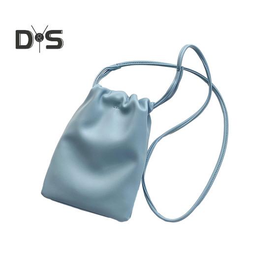 

Женская сумка для мобильного телефона из искусственной кожи, сумка через плечо, однотонный портативный кошелек для телефона для повседневной жизни, путешествий, шопинга синий