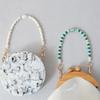 New Woman Bag Accessory Green White Candy Acrylic Resin Beaded Part Handcrafted Wristband Bag Strap Women Bag Handle Chain