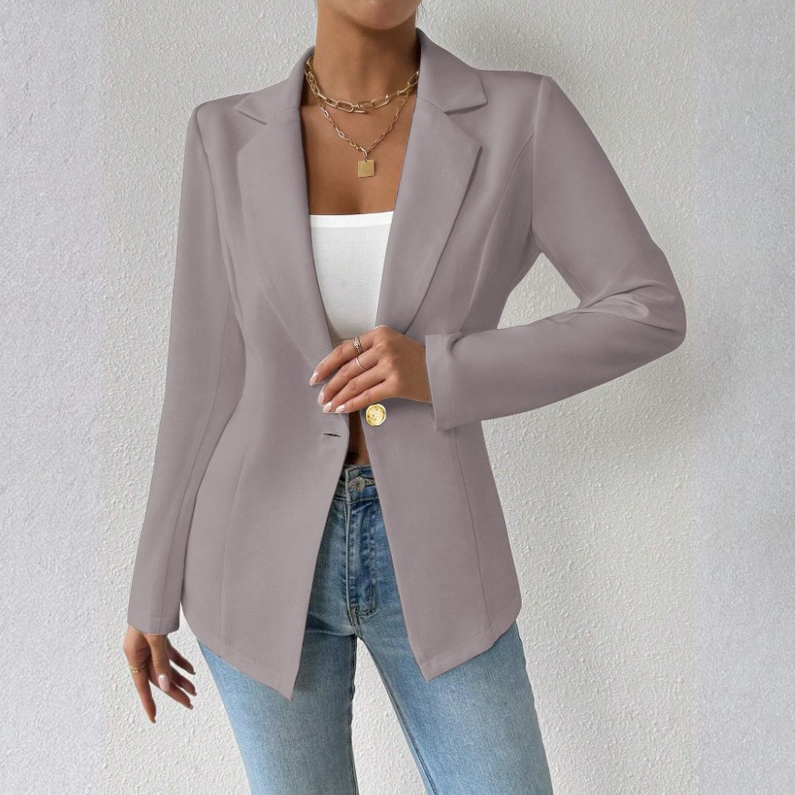 

Женское модное однотонное пальто с воротником, длинными рукавами и застежкой на пуговицы M