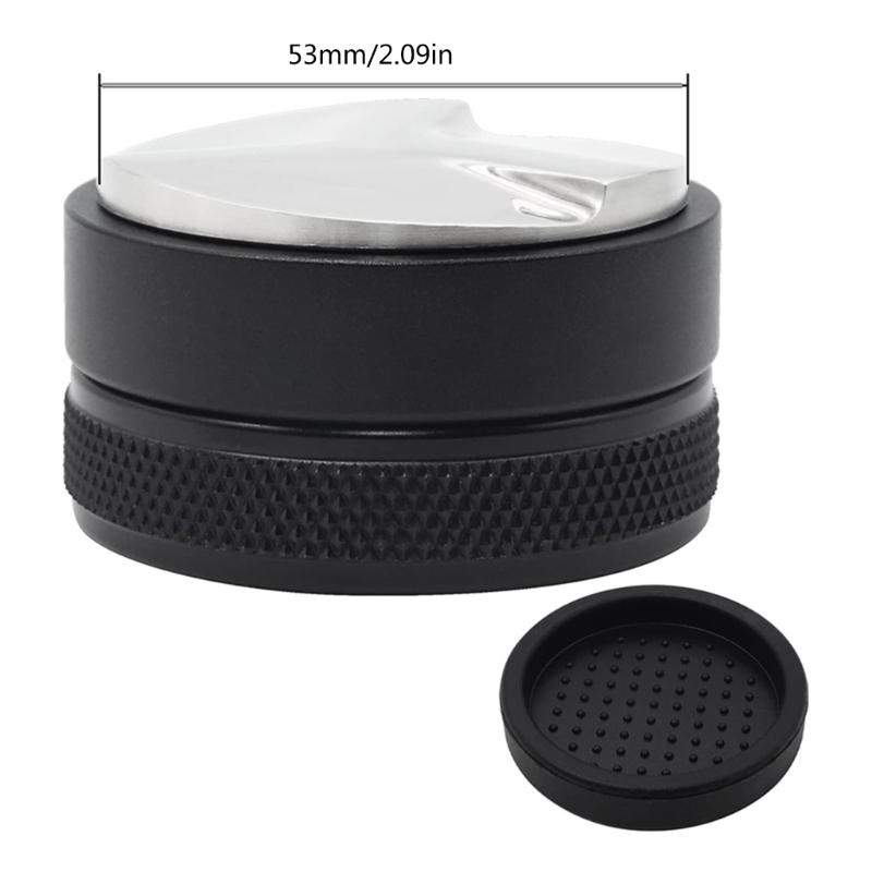 53mm Coffee Powder Machine Coffee Tool Espresso Tamper Coffee Powder Distributor Coffee Tamper Mat Gift for Coffee Lover
