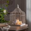 2 Pieces Vintage Birdcage Candle Holder Uncovered Wire Design for Living Room