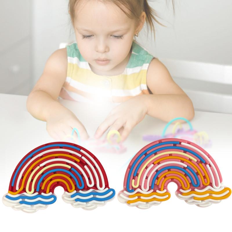 Colorful Sensory Activity Board For Stress Relief With Soft Silicone Design Ideal For Kids And Adults