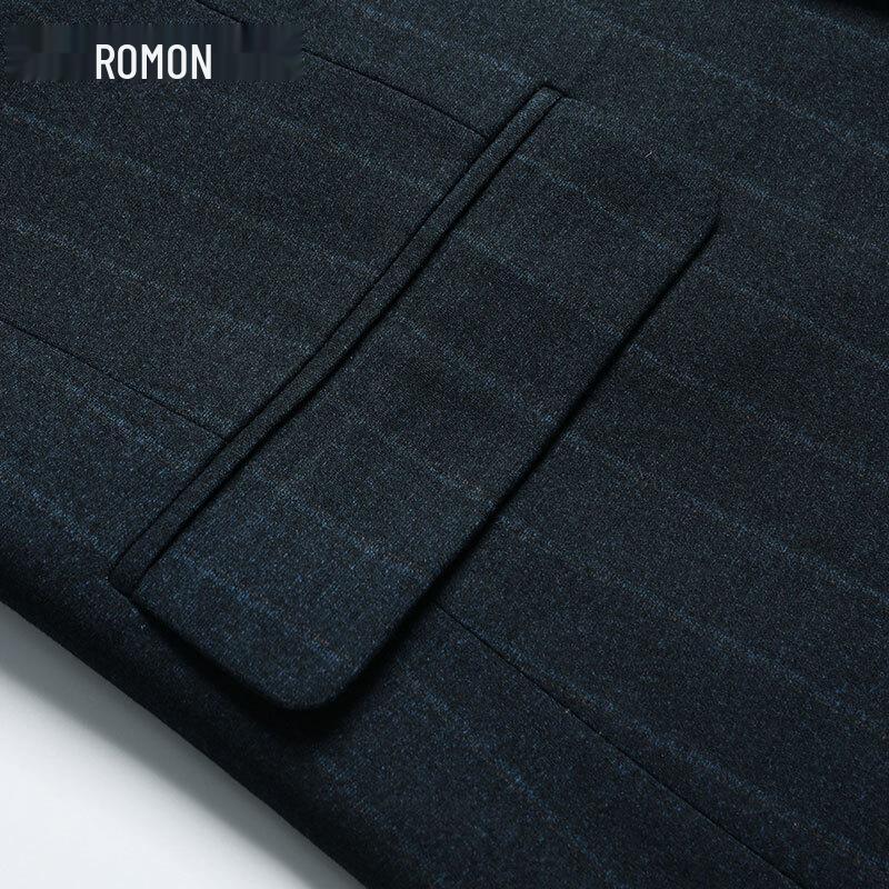 ROMON Men's Slim Fit Stretch Suit Set