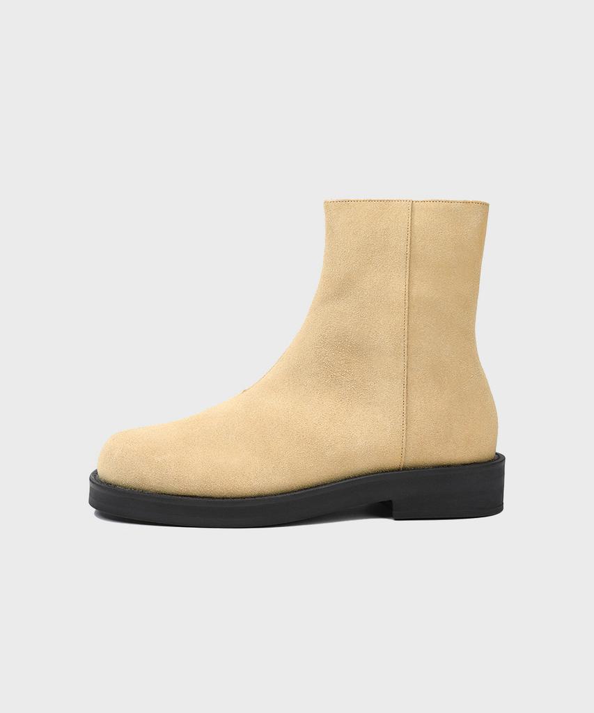 Firenze Atelier [Second.A] Minimal Bold Shape Zip-Up Boots 2Ndf5100Bs [Camel]