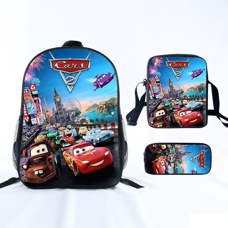 Lightning Mcqueen Grundschultasche Jungen Leichter Kinderrucksack Freizeitrucksack Umhängetasche Federmäppchen