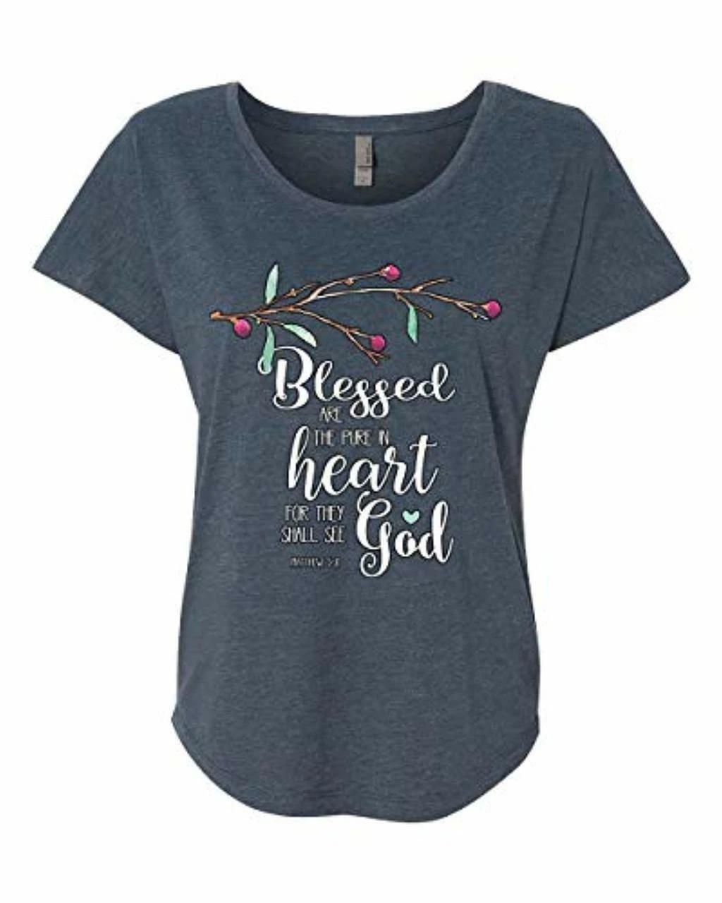 Trenz Shirt Company Christian Béni Are The Pure en Coeur Femmes Triblend Dolm L