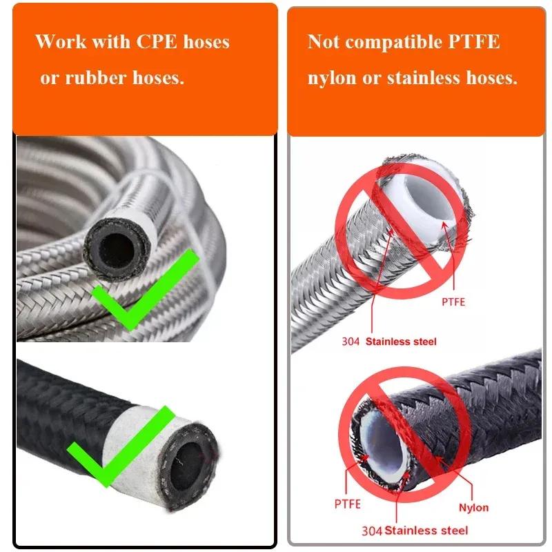 2X Universal 4AN 6AN 8AN 10AN 12AN Straight 0 45 90 180 Degree Swivel Hose End Fittings Adapter For CPE Oil Fuel Gas Hose Line