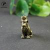 Solid Brass Lucky Dog Desk Ornaments Vintage Copper Animal Miniatures Figurines Decorations Gifts Home Decors Crafts Accessories