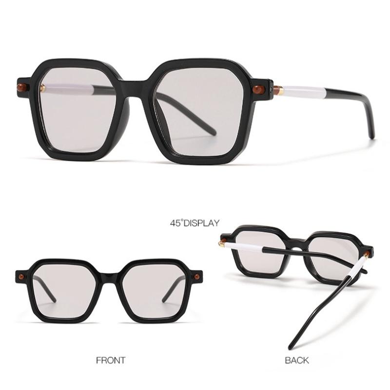 Stylish Square-frame Sunglasses for Men and Women, Casual Blue Light Blocking Glasses, Versatile Sun Protection Sunglasses