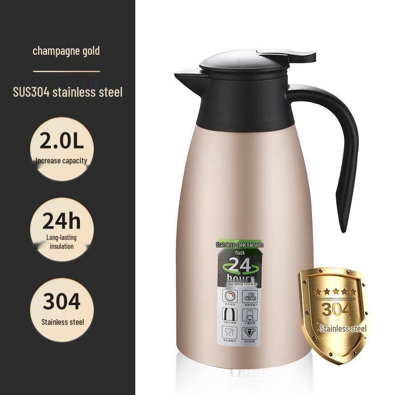 JingJingRS 2L Stainless Steel Insulated Pot & Coffee Carafe