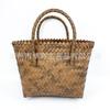 Summer Imitation Rattan Woven Vegetable Basket Retro Simple Portable Large-capacity Straw Woven Bag Versatile Woven Bag Beach Bag