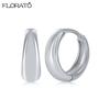 925 Silver Ear Needle Simple 10/15/25mm Hoop Earrings for Women Round Dangle Gold Earrings Fashion Korean Jewelry