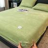 Good Quality Autumn Winter Warm Crystal Velvet Mattress Cover Thicken Super Soft Coral Fleece Mattress Protector Customized Bed Sheets No Pillowcase