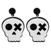 Juran New Fashion Acrylic Skull Earrings For Halloween