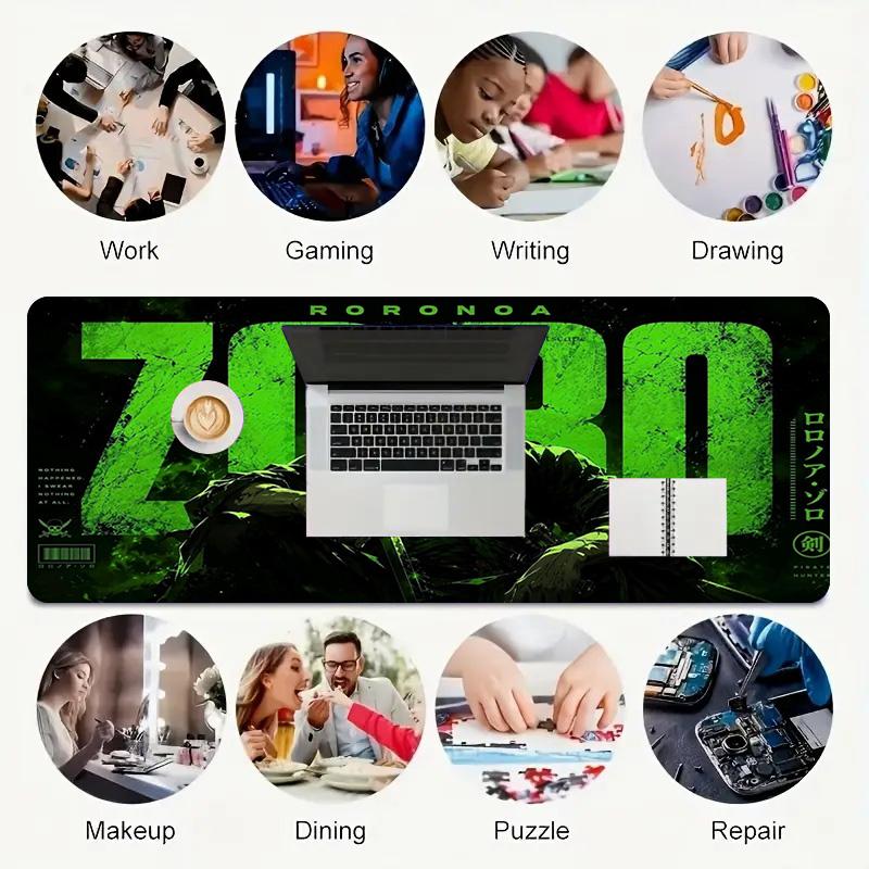 Zombie Horror Xl Gaming Mouse Pad Nonslip Rubber Base Stitched Edge Waterproof Desk Mat For Pc Laptop Gamer Office Computer Accessories C929843
