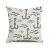 Watercolor sailing-themed sailboat Digital printing short plush pillow covers for car sofa office cushion cover home goods