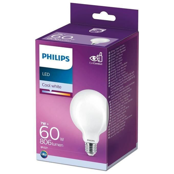 Ampoule LED - Philips - Globe E27 - 60W - Blanc Froid - Non Dimmable