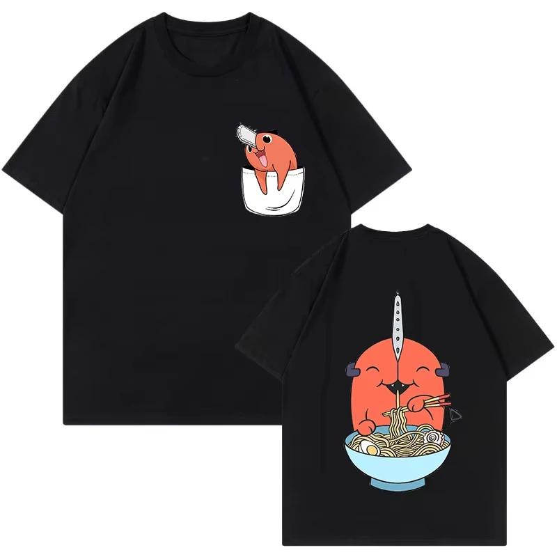 Unisex Mange Y2k Clothes Japanese Anime Chainsaw Man T Shirt 90s Funny Pochita T-shirt Makima Harajuku Graphic Tee Tshirt