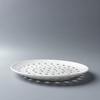 Multipurpose Ceramic Steamer Plate: Dumplings, Seafood, Fruit, and More