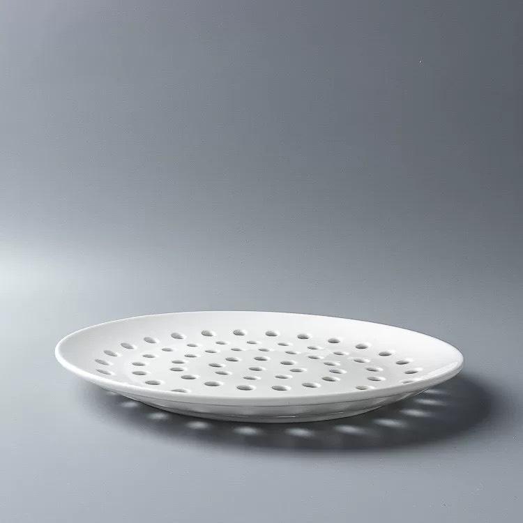 Multipurpose Ceramic Steamer Plate: Dumplings, Seafood, Fruit, and More