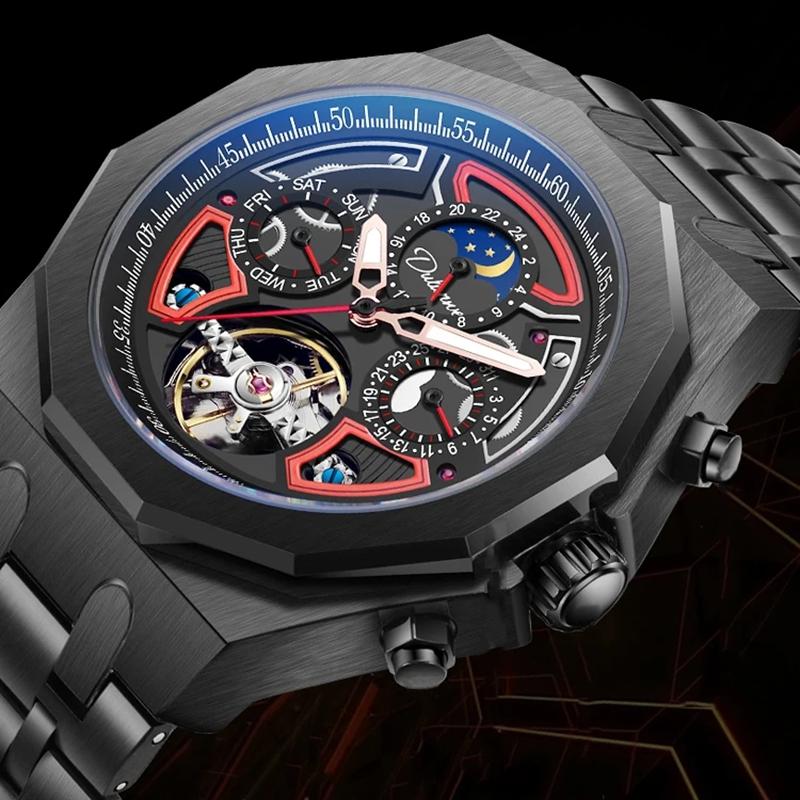 Men Mechanical Wristwatch Automatic Man Luxury Moon Phase Watches Male Casual Waterproof Business Luminous Clock