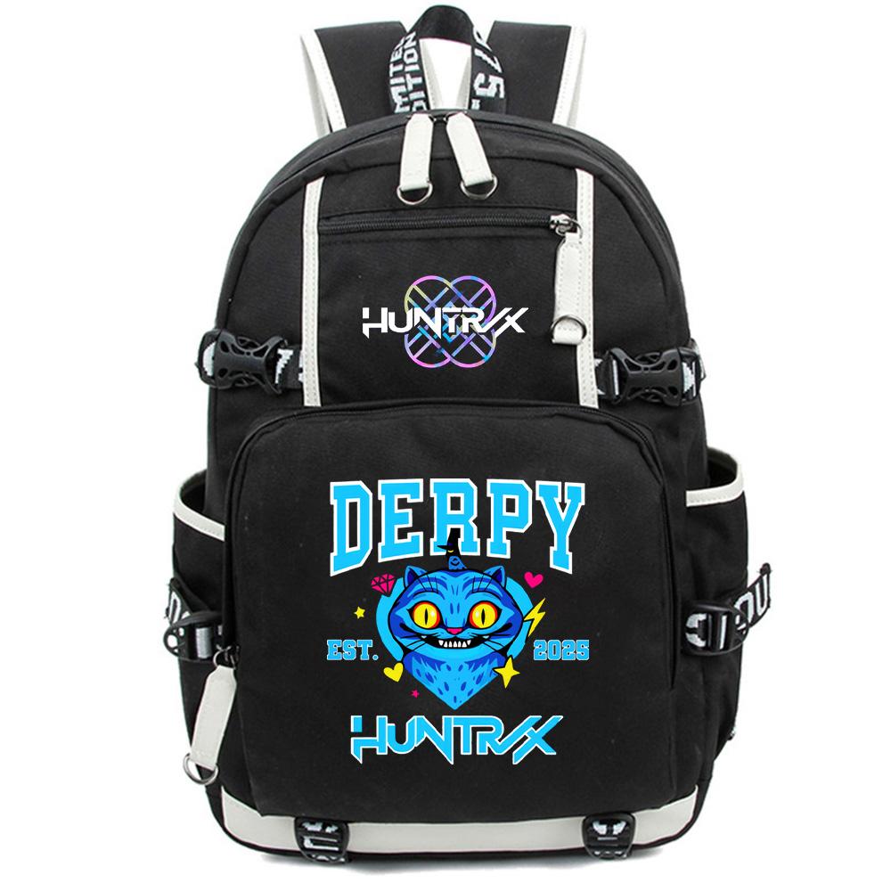Cartoon K-Pop Demon Hunters Backpack Large Capacity Bookbag Laptop Unisex Student Boy Girl School Bag Large Capacity Travel Outdoor Bag