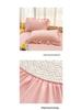 A-Grade Crinkled Double-Layer Bed Skirt & Cover: Non-Slip, Machine-Washable Mattress Protector