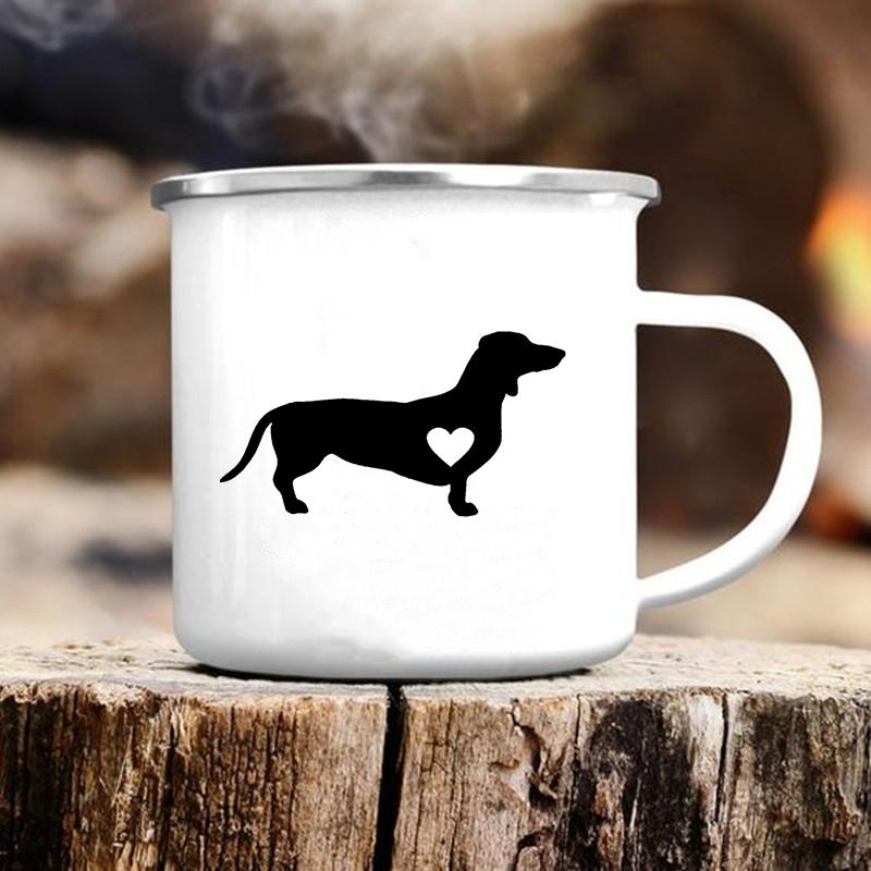 Cute Dog Printed Mugs Creative Coffee Tea Water Cup Original Breakfast Cups to Sublimate Camping Mug Beer Cupshe Drinkware Funny