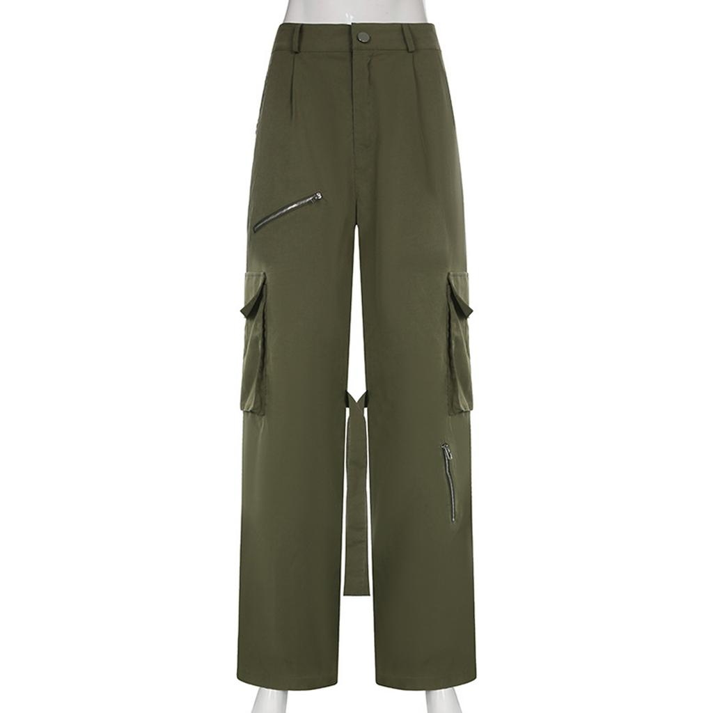 Baggy-Cargohose für Damen, Streetwear, Hip-Hop-Jogger, Jogginghose, lässige, lockere Hose mit weitem Bein