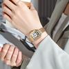 Luxus Damen Fashion Square Uhren Gold Alloy Strap Damen Quarz Armbanduhren Qualitäten Weibliche Römischen Skala Uhr