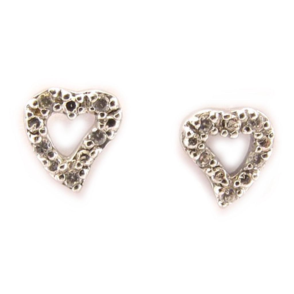 Les Trésors De Lily [C4576] - Pendientes de plata blanca 'Amor y Deseo'