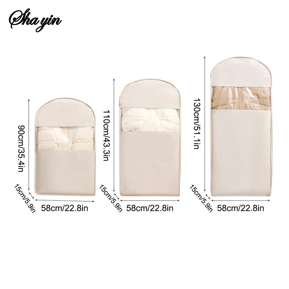 Sichtbare Kompression Hängebeutel für Daunenjacke - Staubschutz Kleideraufbewahrung Schrankorganizer für Haushalt