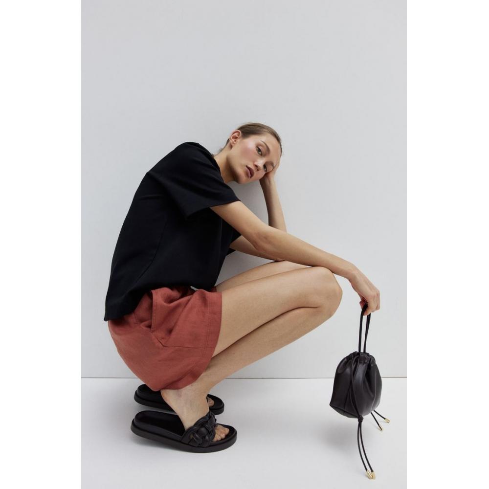 

Льняные шорты HM Ржаво-коричневый